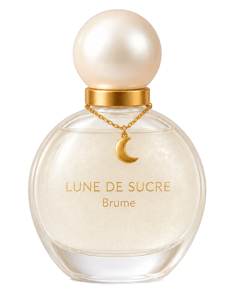 Le flacon Lune de Sucre, capuchon perlé