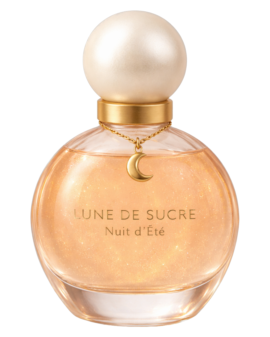 Lune de Sucre Nuit d'Été, flacon doré nacré